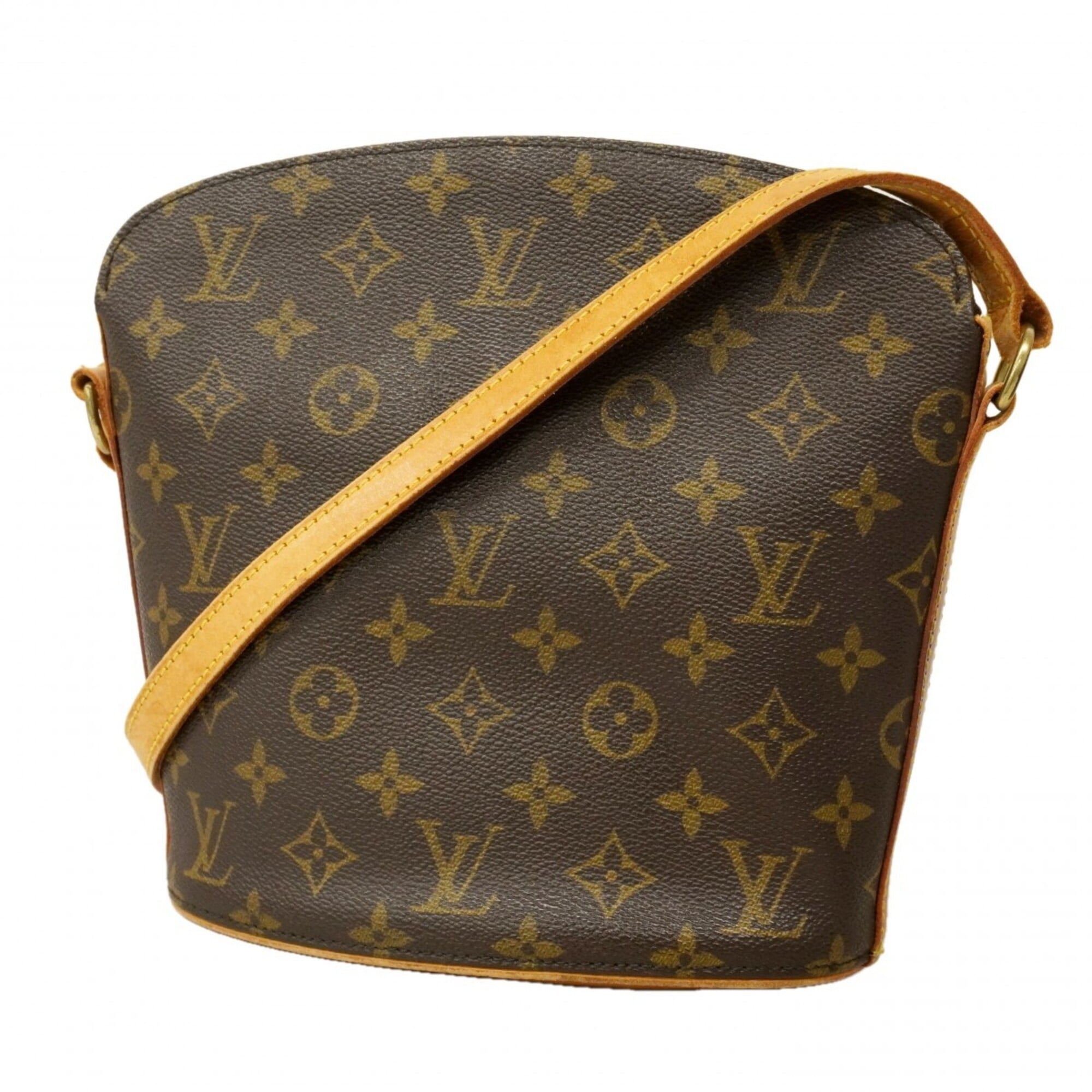 Louis Vuitton Monogram Druot Shoulder Bag M51290 Brown Women\'s