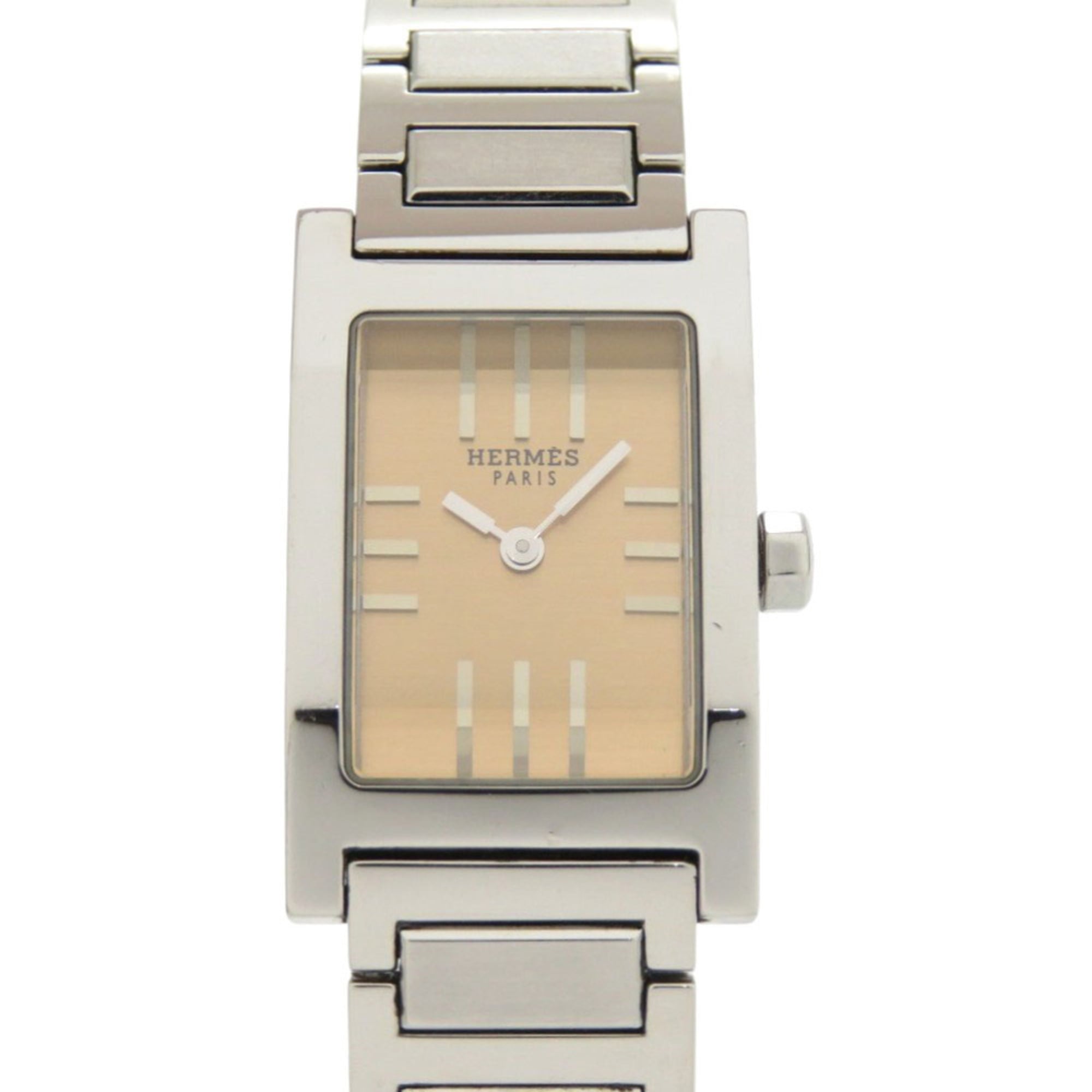 Herms Tandem TA1.210 Orange Gold and Silver Stainless Steel Quartz Watch 0033HERMES