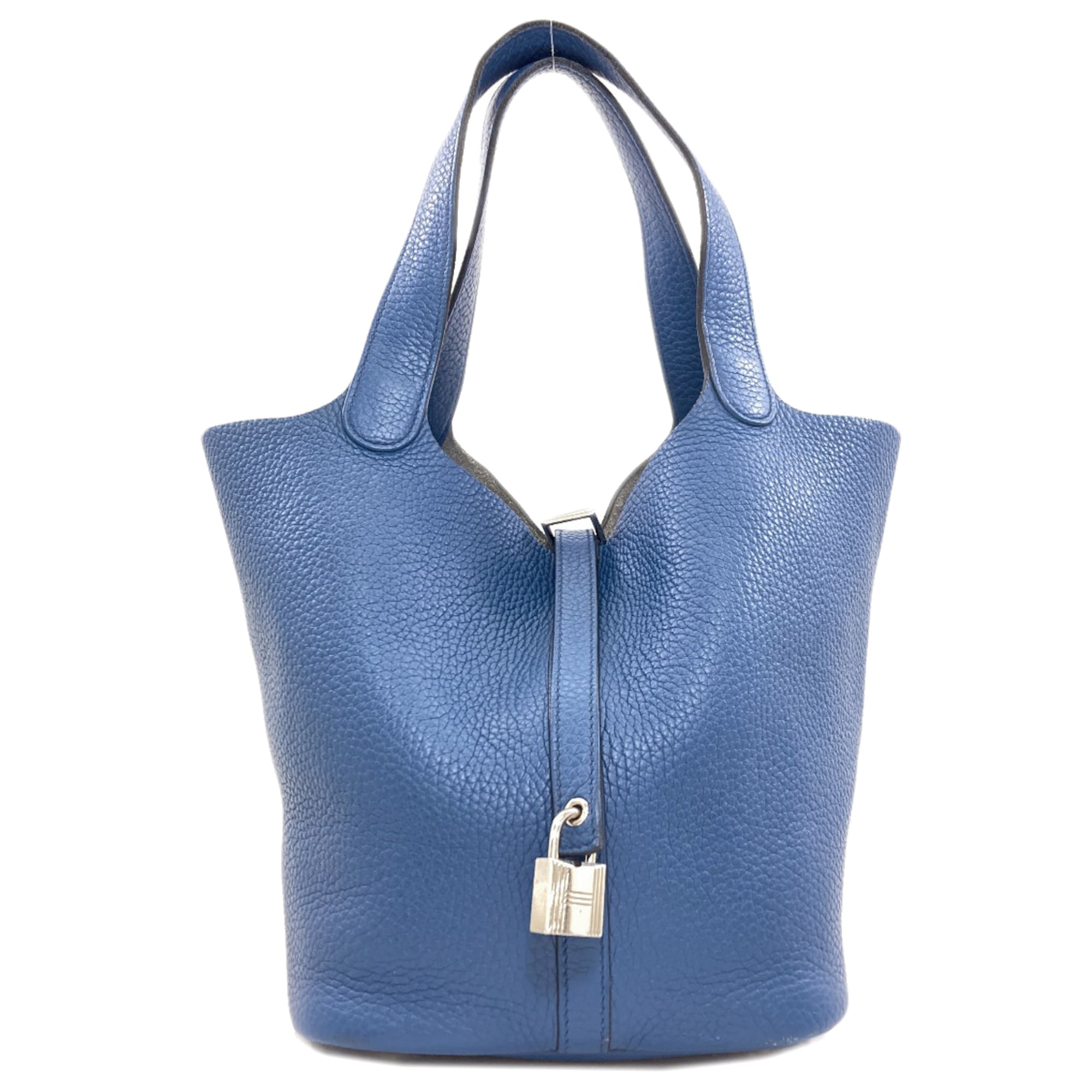 Hermes Picotin Lock MM Silver Hardware Handbag, Taurillon Leather, Women\'s HERMES