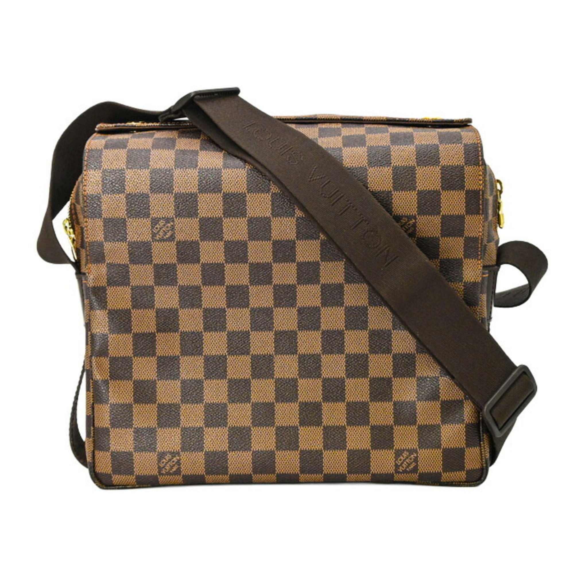 LOUIS VUITTON Naviglio Damier Azur Shoulder Bag, Brown, Men\'s/Women\'s, N45255