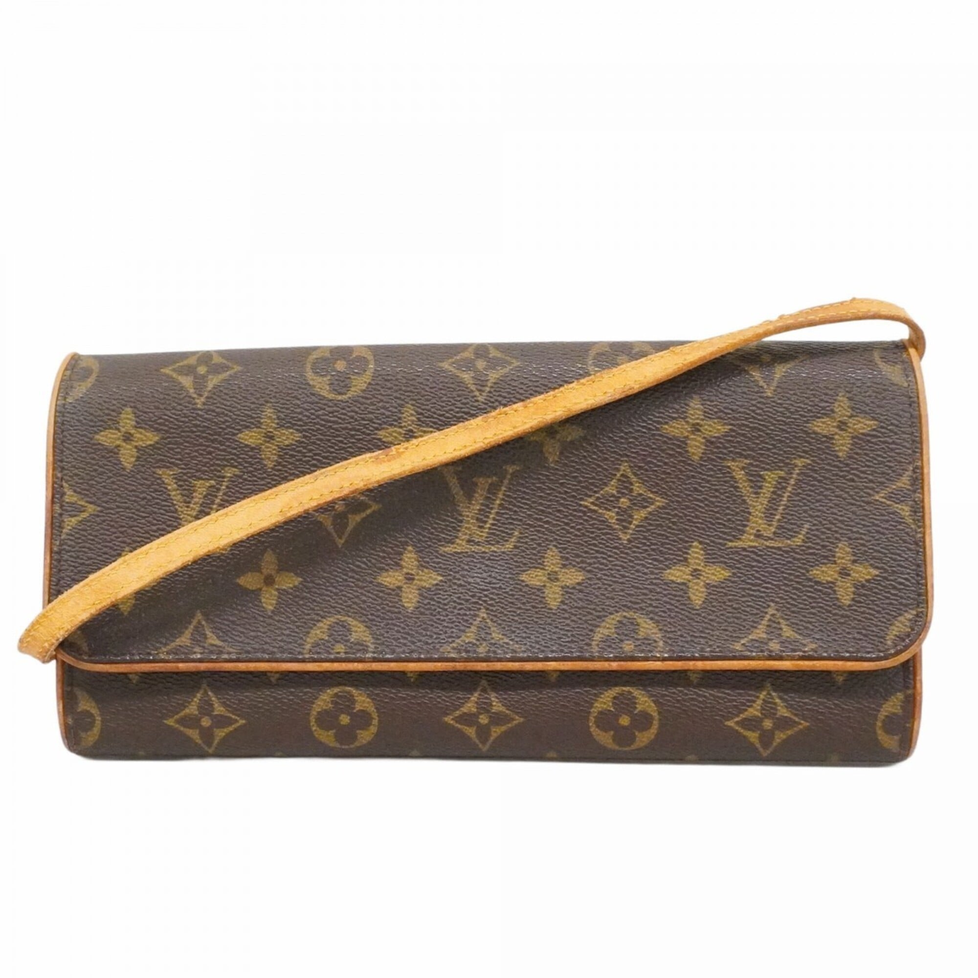 Louis Vuitton Monogram Pochette Twin GM Shoulder Bag M51852 Brown Women\'s