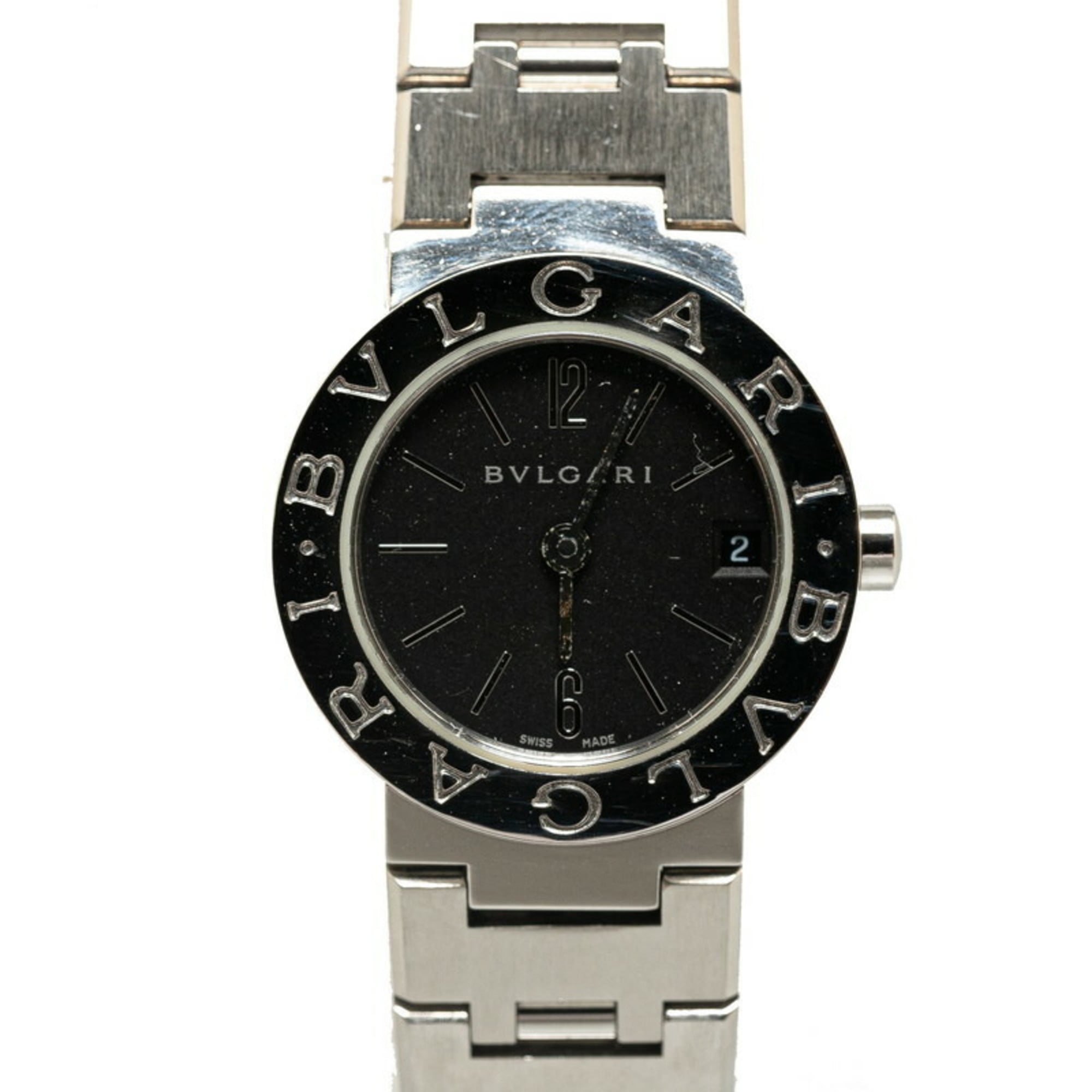 BVLGARI Watch BB23SS Quartz Black Dial Stainless Steel Women\'s