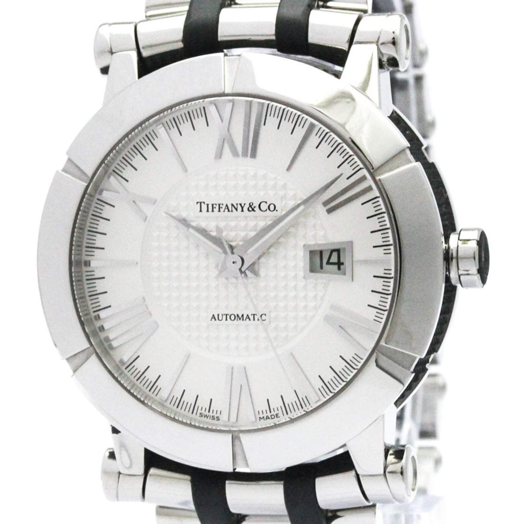 TIFFANY Atlas Steel Rubber Automatic Watch Z1000.70.12A10A00A Polished