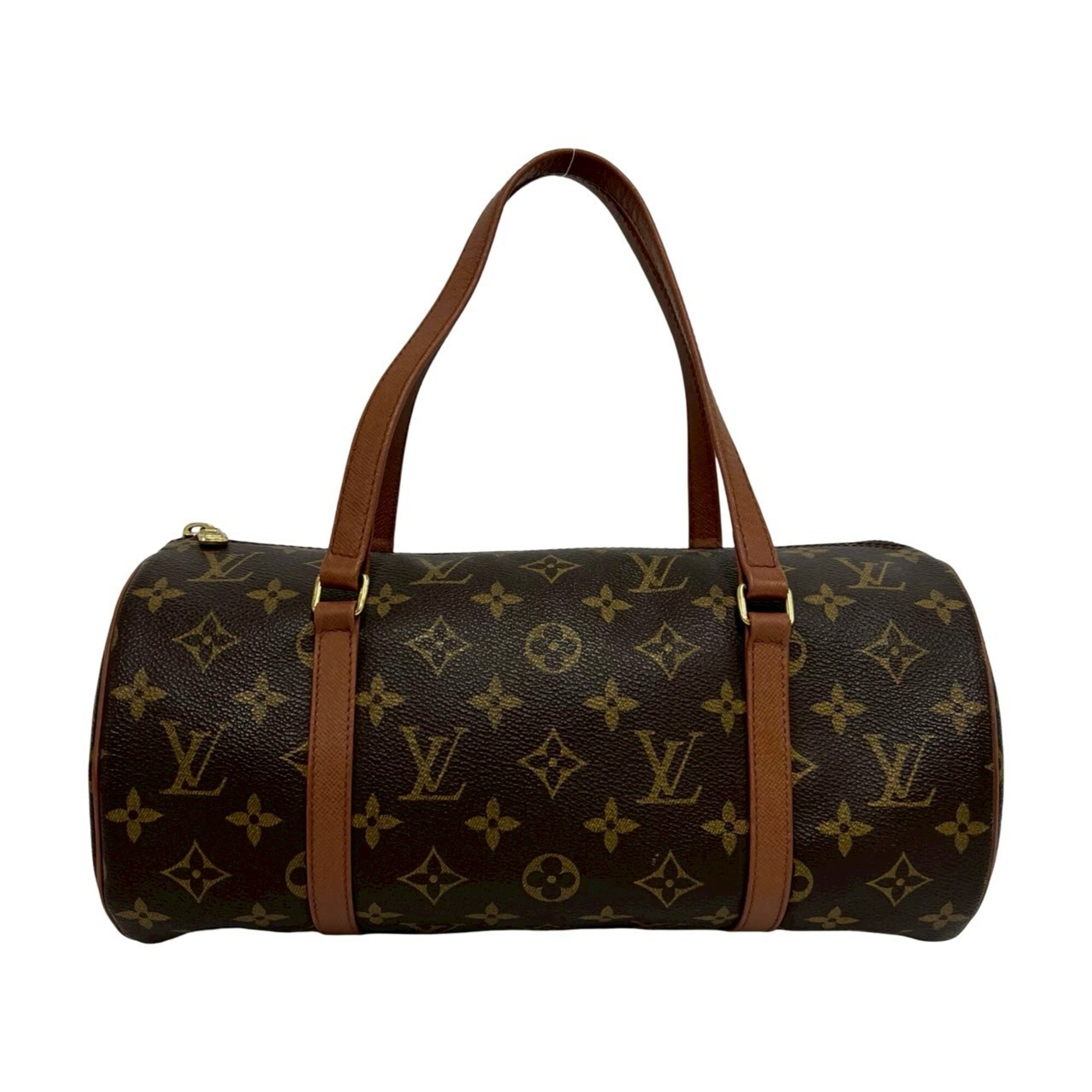LOUIS VUITTON Papillon 30 Monogram Leather Handbag, Drum Bag, Boston Brown 18802