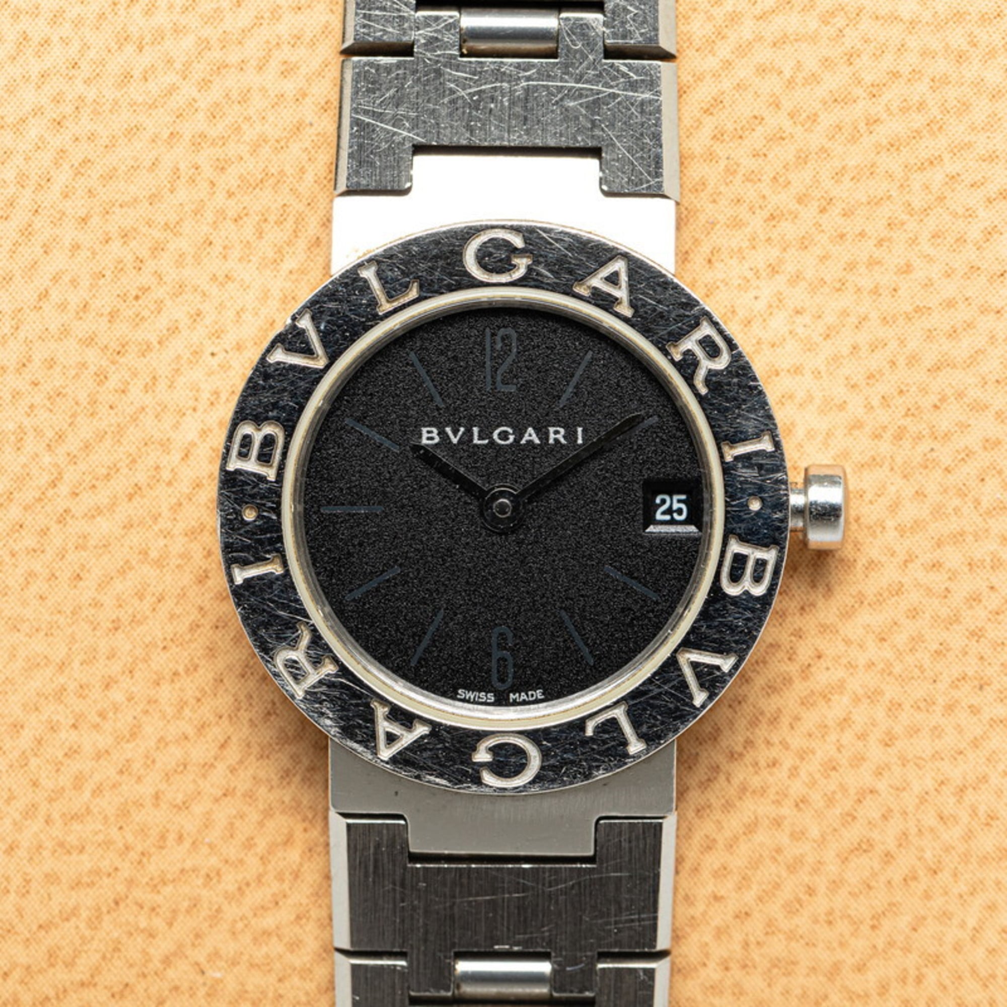 BVLGARI Watch BBL23BSSD Quartz Black Dial Stainless Steel Women\'s