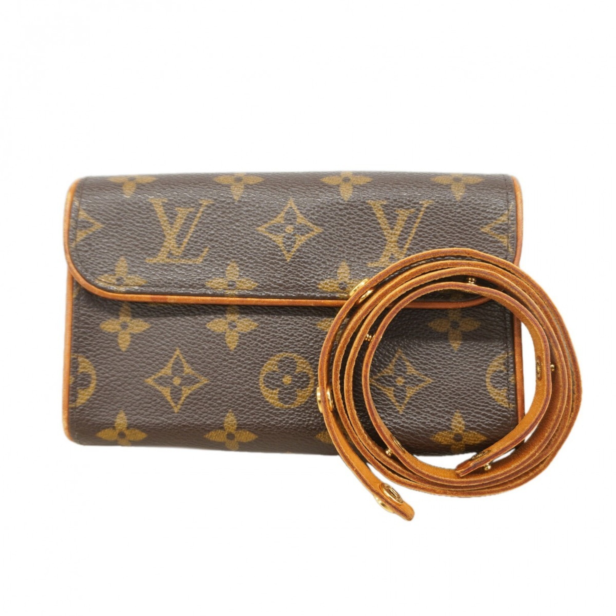 Louis Vuitton Bag/Waist Bag Monogram Pochette Florentine M51855 Brown Women\'s