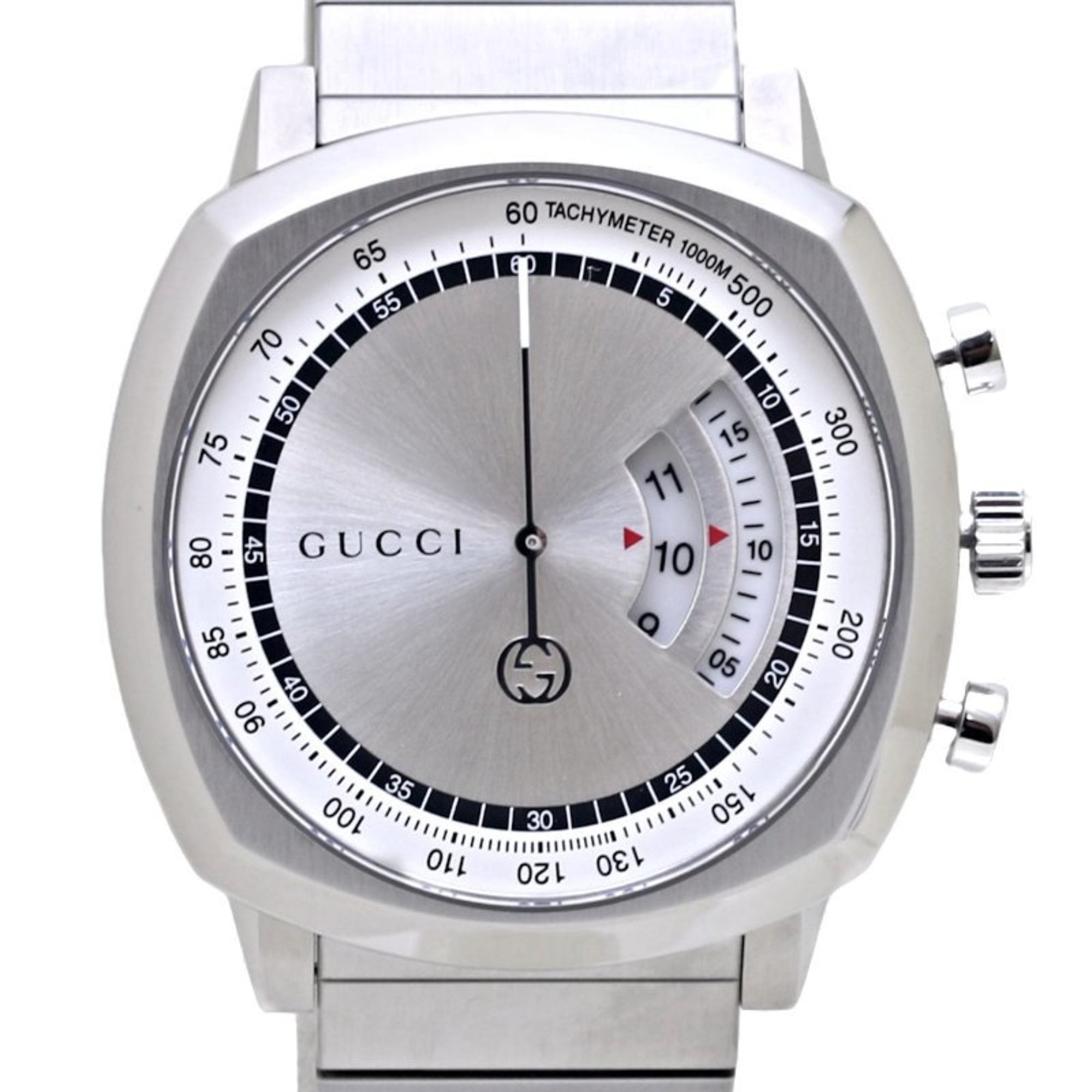 GUCCI Grip Chronograph YA157302 Watch 157.2 Stainless Steel Men\'s 130159