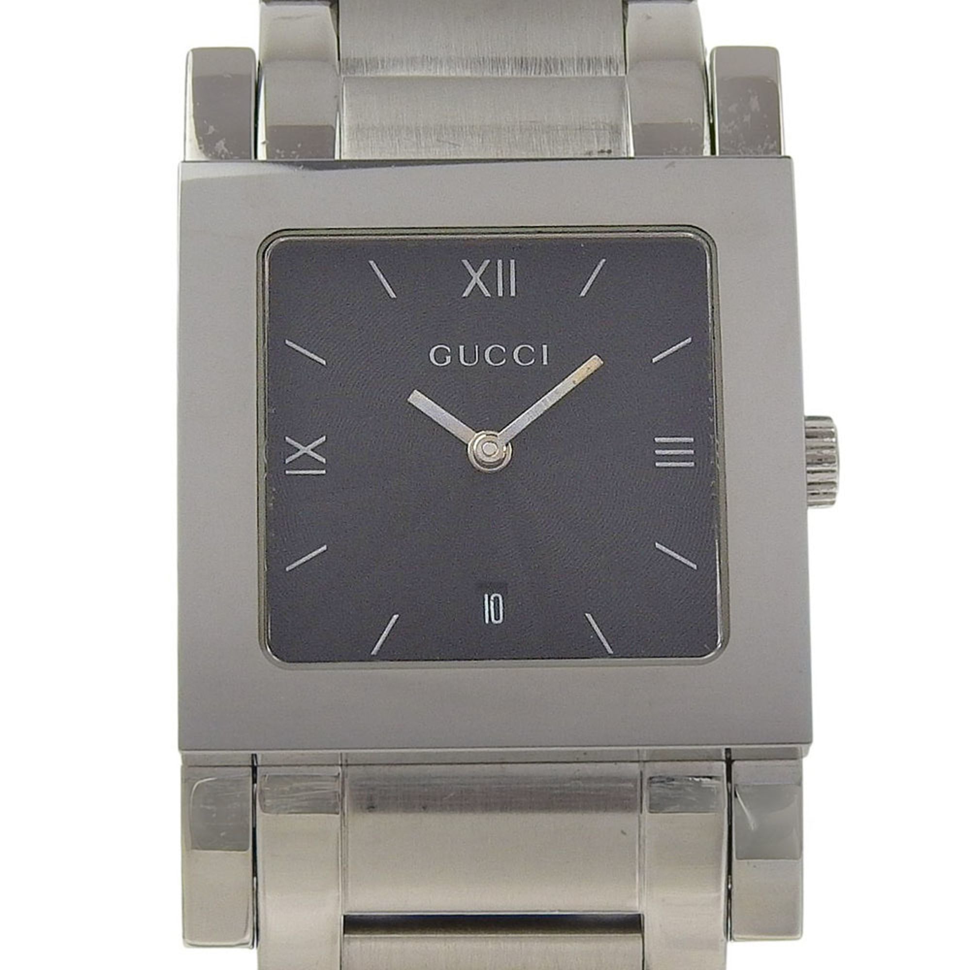 Gucci G Metro Watch 7900M.1 Stainless Steel Quartz Analog Display Black Dial Women\'s