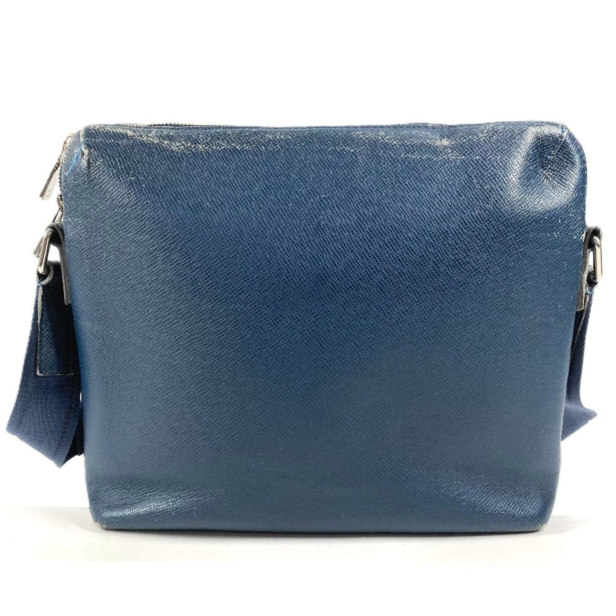 LOUIS VUITTON M30236 Taiga Grigori Crossbody Shoulder Bag, Leather, Men\'s & Women\'s, Ocean Blue