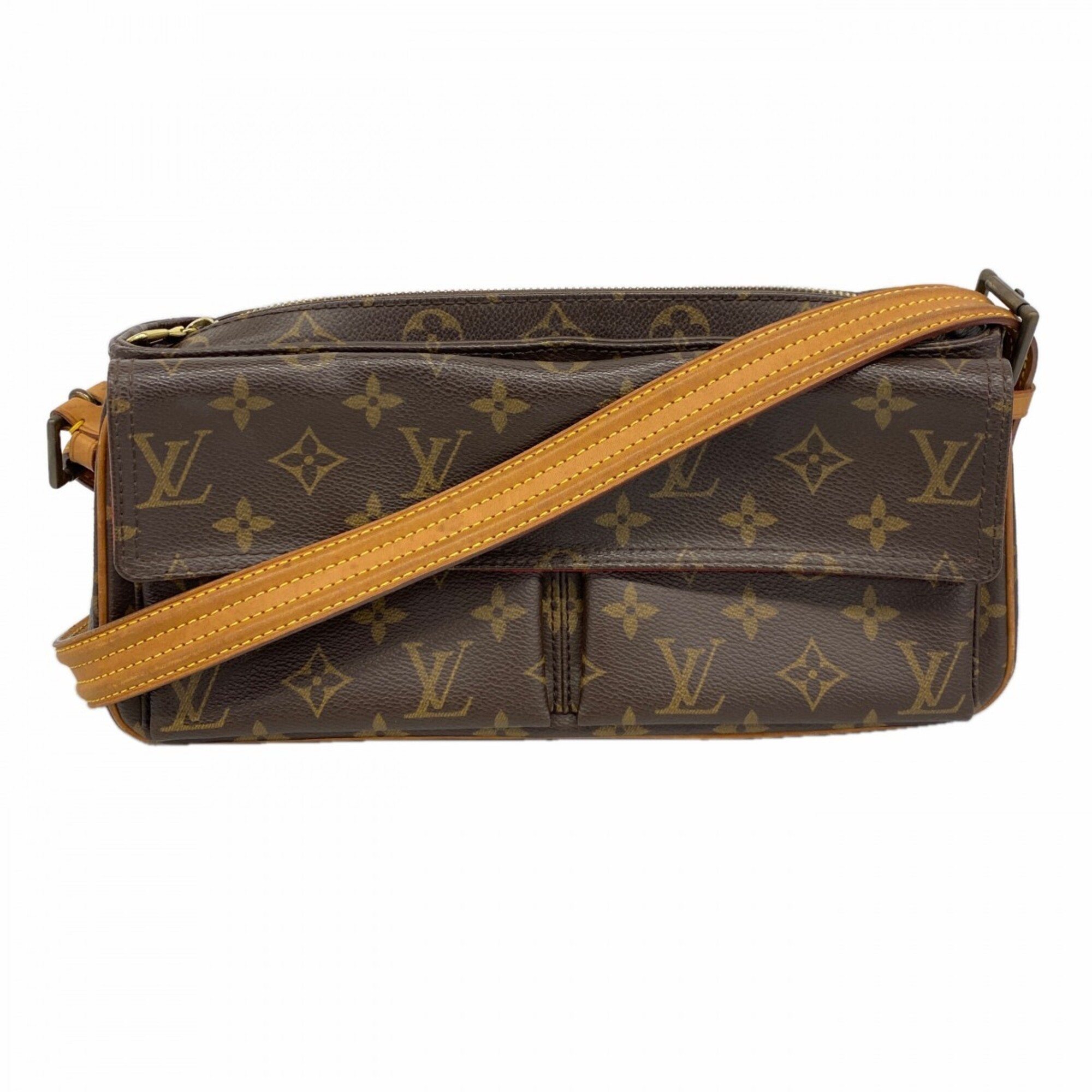 Louis Vuitton Monogram Vivacite MM Shoulder Bag M51164 Brown Women\'s