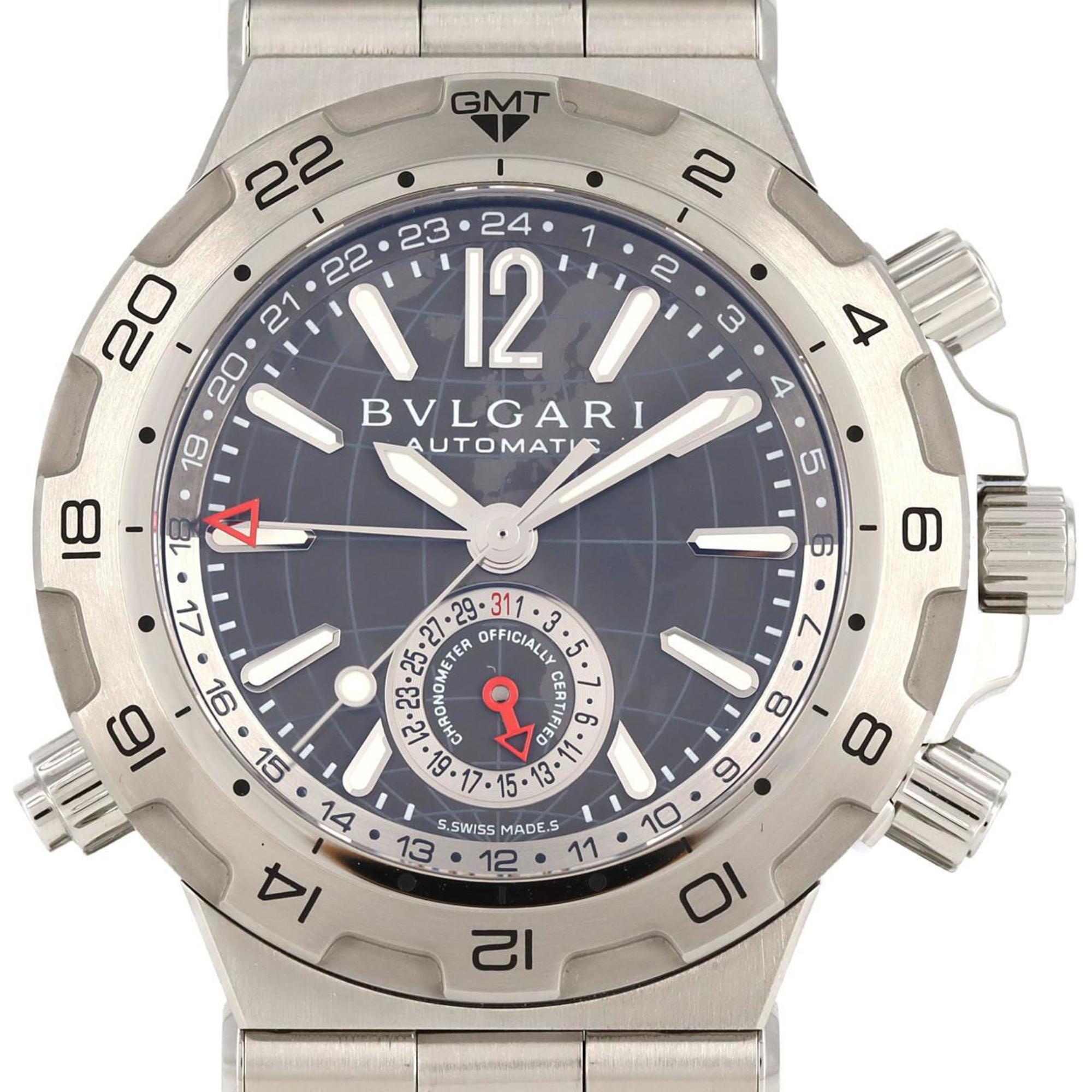 Bvlgari Diagono GMT DP42SGMT DP42C14SSDGMT SS Watch Automatic
