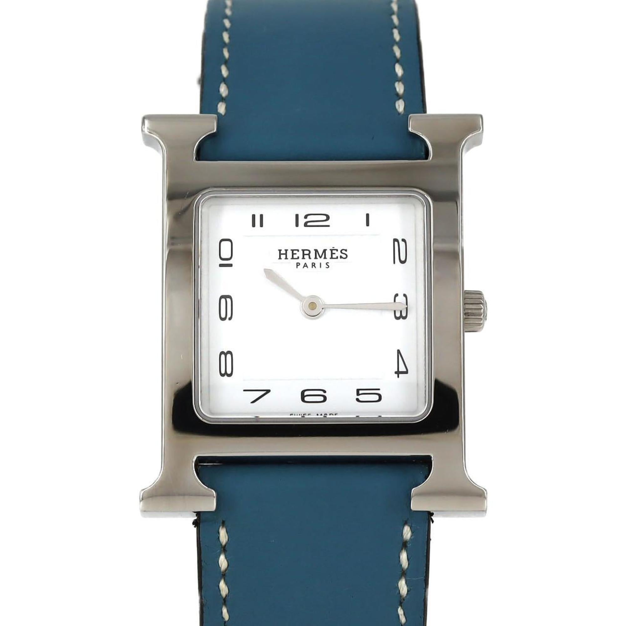 Herms H Watch HH1.510 SS Quartz Wristwatch
