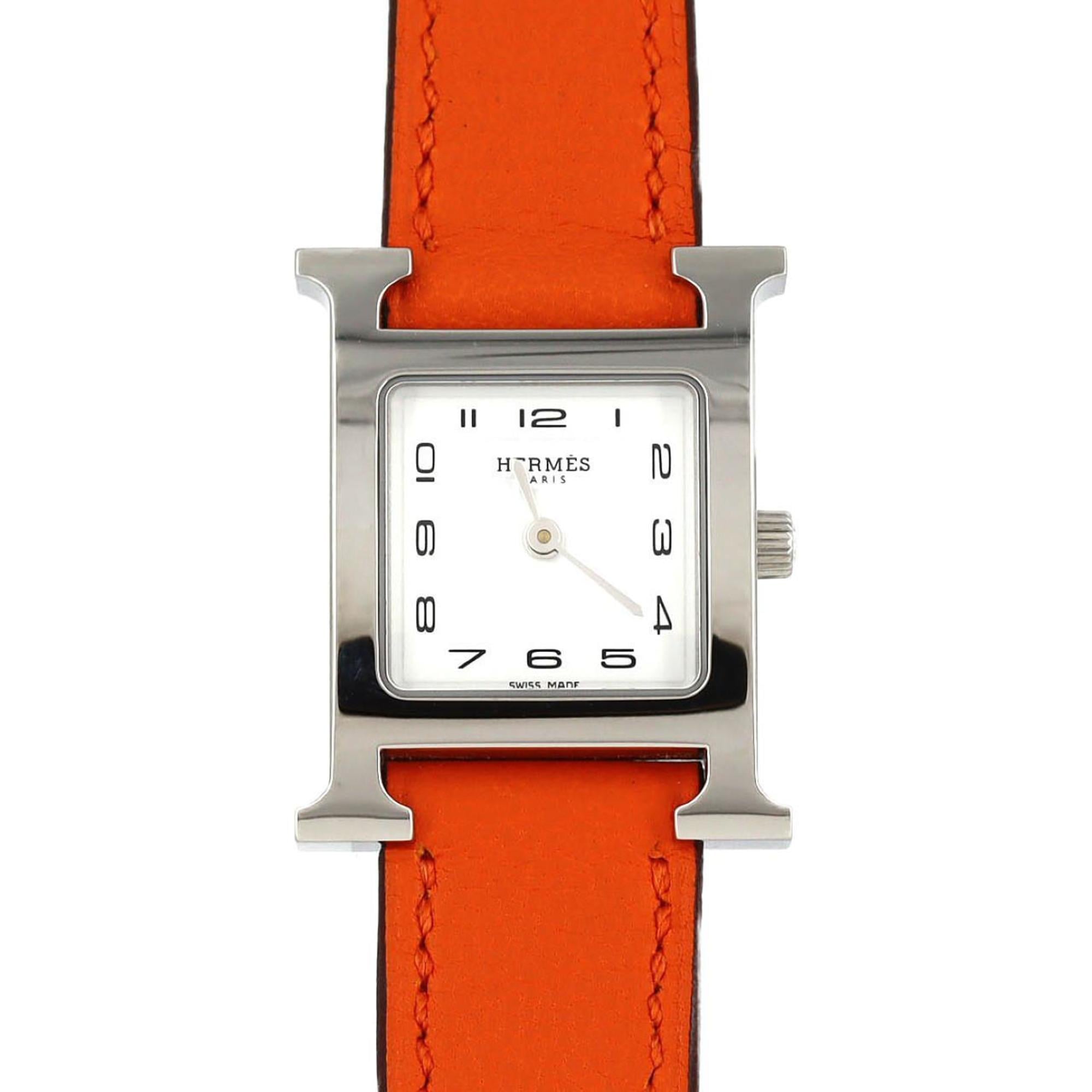 Herms H Watch HH1.210 SS Quartz Wristwatch