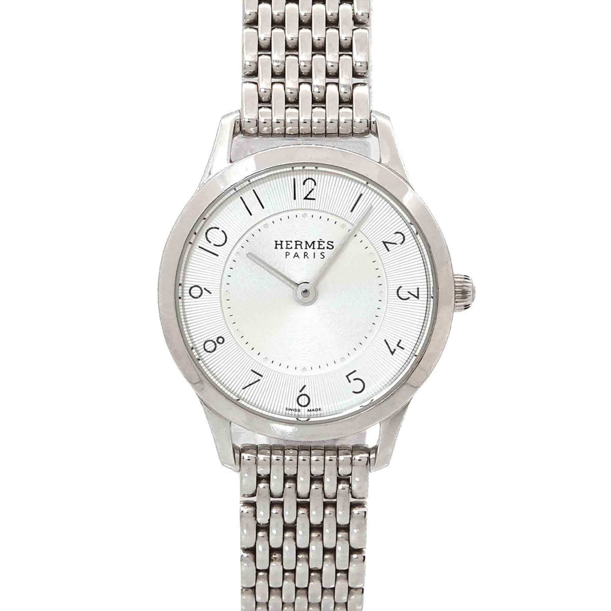 Herms d\'Herms CA2 110 Women\'s Silver Quartz Watch Slim