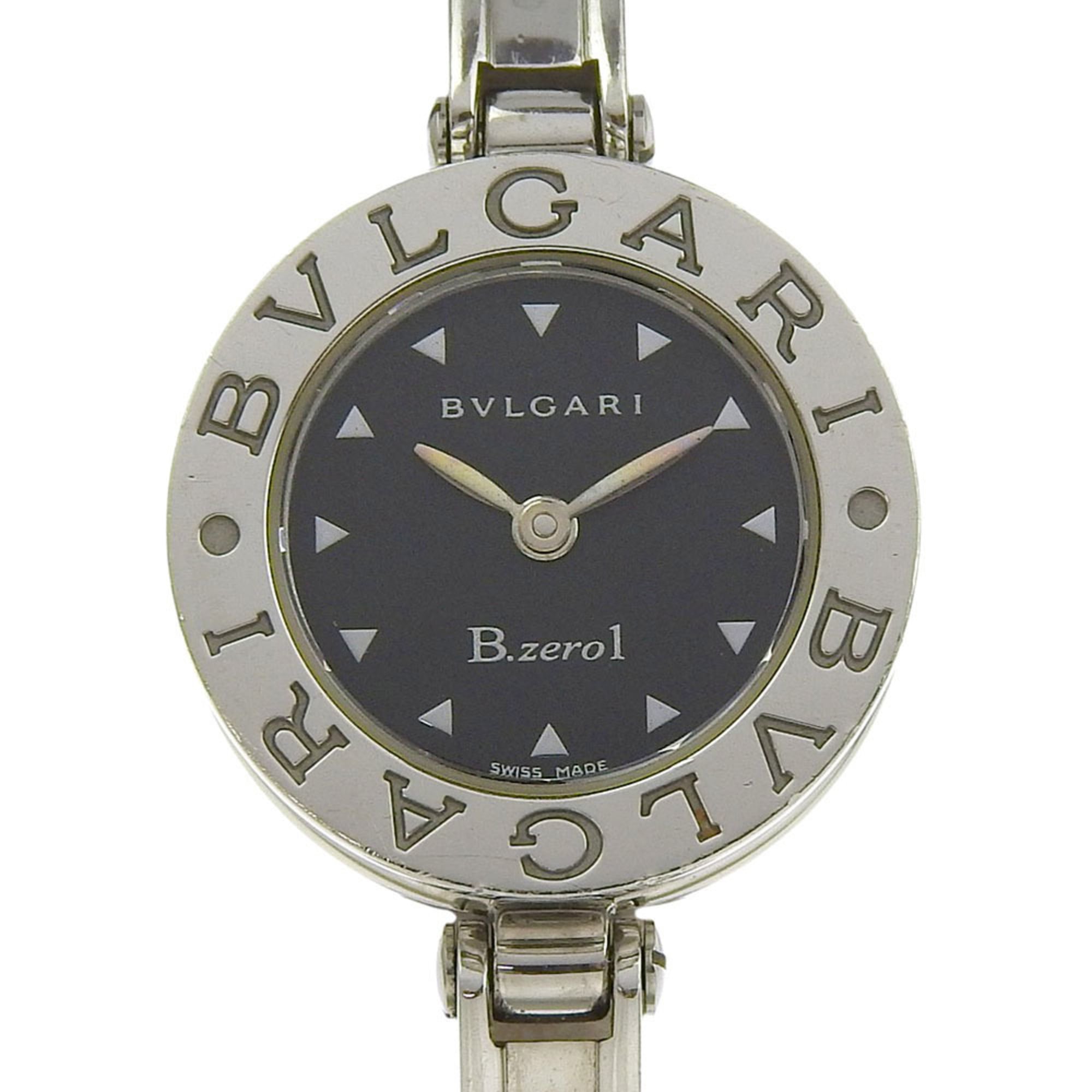 BVLGARI Bzero1 BZ22S Women\'s Stainless Steel Quartz Analog Display Watch with Black Dial