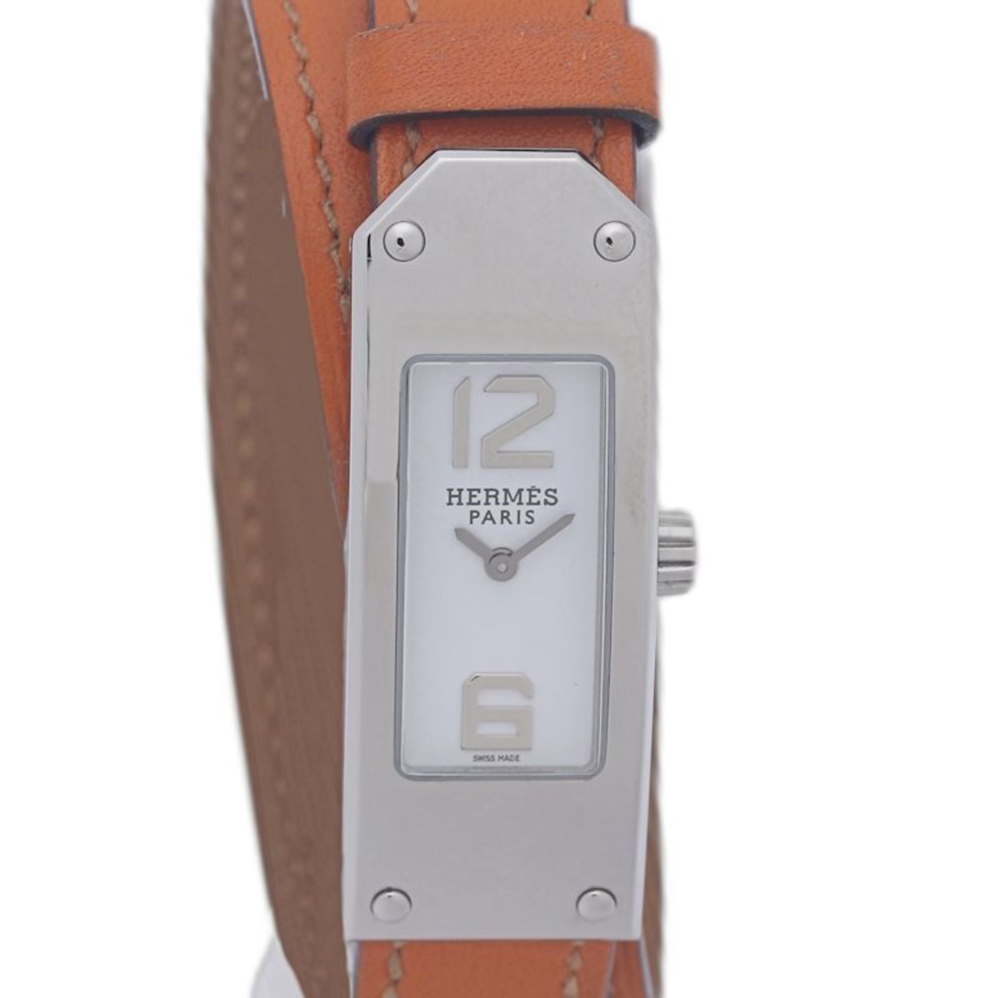 HERMES Kelly II KT1.210.130. WOR2 Women\'s Watch, Stainless Steel Leather, 130475