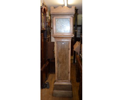 A longcase clock, the 30 cm square painted dial signed Jn Harris, Mildenhall, with Arabic numerals, a subsidiary seconds dial