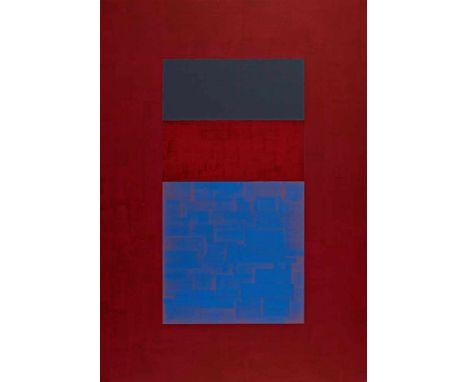 Erben, Ulrich1940 DüsseldorfFarben der Erinnerung. 1994. Acrylic on canvas. 200 x 140cm. Signed and dated verso upper left on