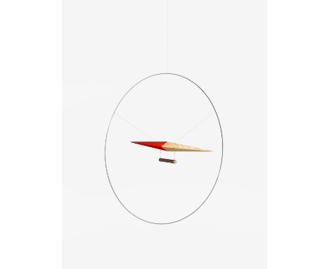 Elíasson, Ólafur1967 Copenhagen360° Compass. 2009. Steel ring, wooden needle, nylon cord, wire and magnet. With suspension an