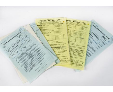 Idle Race / Gig Contracts, Ten Gig Contracts from 1971 for the Birmingham band that had included the likes of Jeff Lynne and 