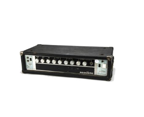 Acoustic Amplifier, a vintage Acoustic 360 Amplifier, the property of the late bassist Mick Hawksworth (Andromeda, Fuzzy Duck