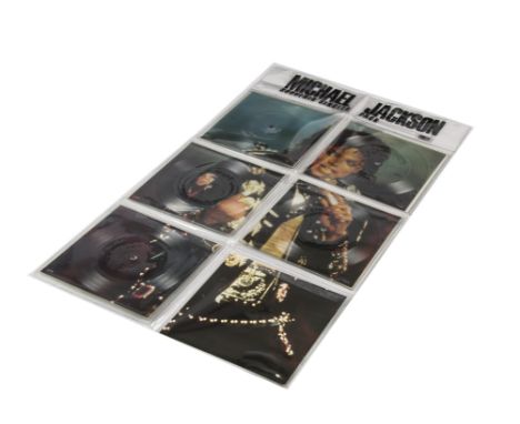 Michael Jackson Picture Discs, Souvenir Singles Pack - five square picture disc in printed poly sleeve with insert - released