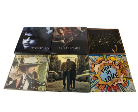 Bob Dylan LPs, ten albums and two box sets - Box sets are sealed and comprise 'Waking Up To The Twist of Fate' and 'Hard Time