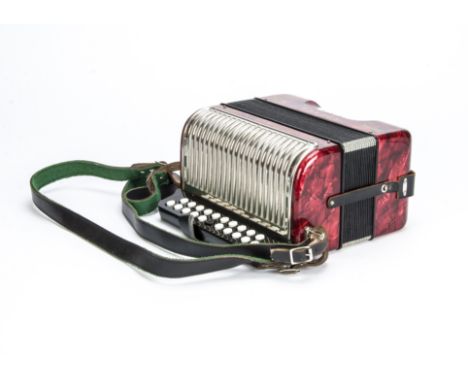 Hohner Accordion, Double-Ray 'Black Dot' Hohner accordion - appears to be in good working order with all buttons working and 