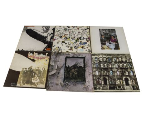 Led Zeppelin LPs, nine albums comprising the first four LPs (all UK originals on the Plum / Maroon label ), Physical Graffiti