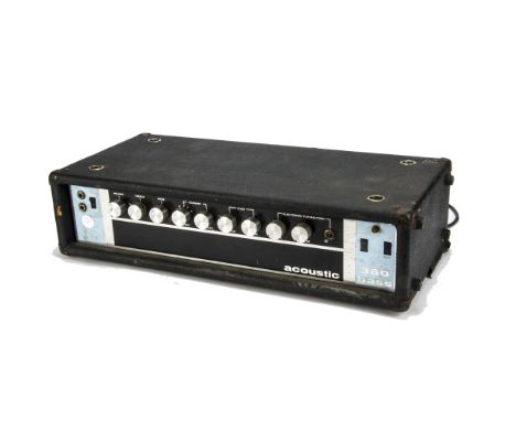Acoustic Amplifier, a vintage Acoustic 360 Amplifier, the property of the late bassist Mick Hawksworth (Andromeda, Fuzzy Duck