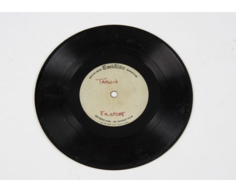 Fairport Convention / Acetate, Tamlin - single sided 7" acetate with Emidisc label and written titles.  The record grades vis