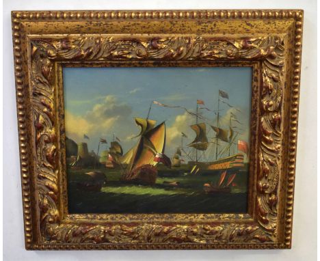 Modern oil on canvas, Seascape, 23 x 28cm