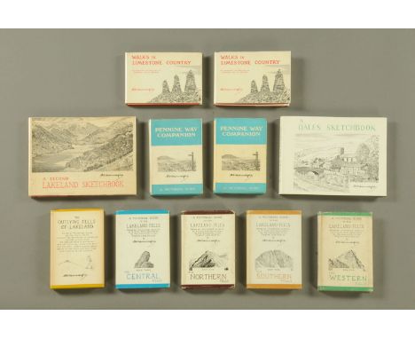 Wainwright Alfred, eleven first edition books, A Dales Sketchbook, A Second Lakeland Sketchbook, two copies of Walks in Limes