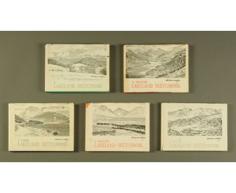 Wainwright Alfred, full set of five first edition Lakeland Sketchbooks.