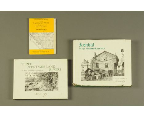 Wainwright Alfred, Kendal in the 19th Century first edition, Three Westmorland Rivers first edition, and Wainwright Maps of t