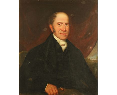 A 19th century oil painting on canvas, portrait of a gentleman.  74 cm x 61 cm, framed.  