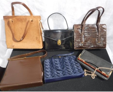 A COLLECTION OF LADIES VINTAGE HANDBAGS (6)