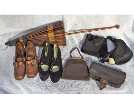 A PAIR OF VINTAGE LOTUS 'CITY GIRL' SHOES, a 'New York Creation' hat and other accessories