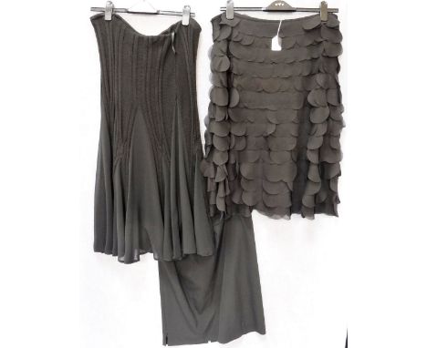 JOSEPH: A SHORT BLACK SKIRT  and two other vintage skirts (3)