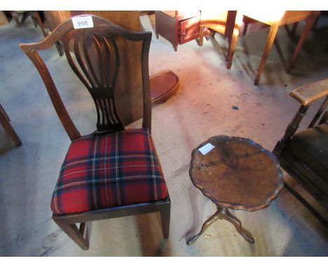  Sale Item:    WINE TABLE & DINING CHAIR (AF)   Vat Status:   No Vat   Buyers Premium:  This lot is subject to a Buyers Premi