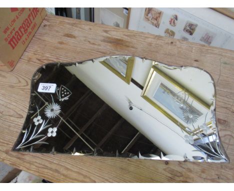  Sale Item:    ART DECO ETCHED GLASS MIRROR(AF)   Vat Status:   No Vat   Buyers Premium:  This lot is subject to a Buyers Pre