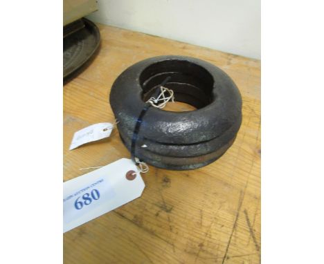  Sale Item:    4 SMIDDY MADE QUOITS   Vat Status:   No Vat   Buyers Premium:  This lot is subject to a Buyers Premium of 15% 