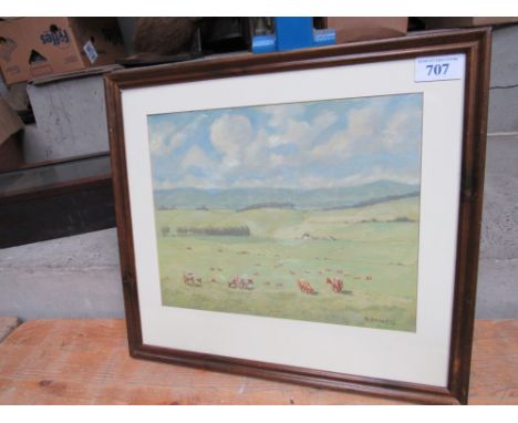  Sale Item:    OIL PAINTING JUNE PASTURE BY D DANIELS  Vat Status:   No Vat   Buyers Premium:  This lot is subject to a Buyer
