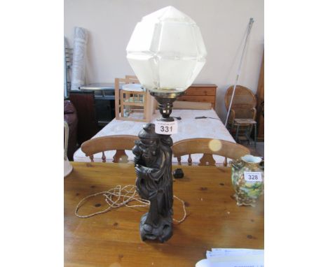  Sale Item:    CARVED ORIENTAL LAMP   Vat Status:   No Vat   Buyers Premium:  This lot is subject to a Buyers Premium of 15% 