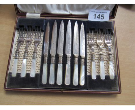  Sale Item:    BOXED MOP KNIVES & FORKS   Vat Status:   No Vat   Buyers Premium:  This lot is subject to a Buyers Premium of 