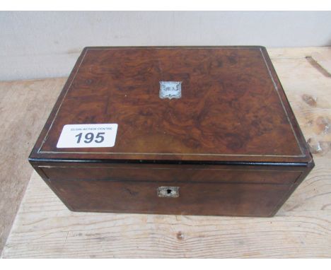  Sale Item:    WOODEN INLAID BOX (AF)- KEY IN OFFICE  Vat Status:   No Vat   Buyers Premium:  This lot is subject to a Buyers