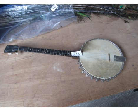  Sale Item:    4 STRING BANJO   Vat Status:   No Vat   Buyers Premium:  This lot is subject to a Buyers Premium of 15% + Vat 