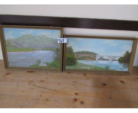  Sale Item:    2 OIL PAINTINGS OLD SPEY BRIDGE & BEN AIGEN BY P F WATSON  Vat Status:   No Vat   Buyers Premium:  This lot is