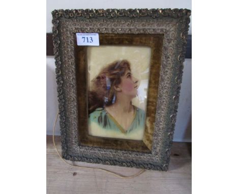  Sale Item:    GLASS PORTRAIT (FRAME AF)   Vat Status:   No Vat   Buyers Premium:  This lot is subject to a Buyers Premium of