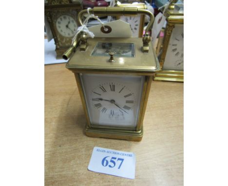  Sale Item:    STRIKING REPEATING CARRIAGE CLOCK  Vat Status:   No Vat   Buyers Premium:  This lot is subject to a Buyers Pre